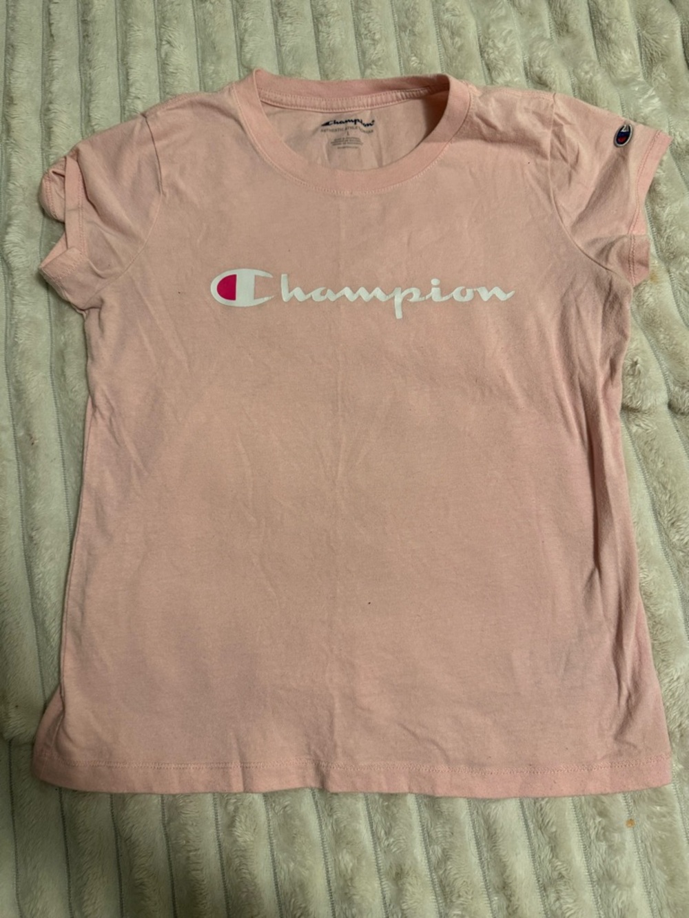 Champion Pink Short Sleeve Logo Tee